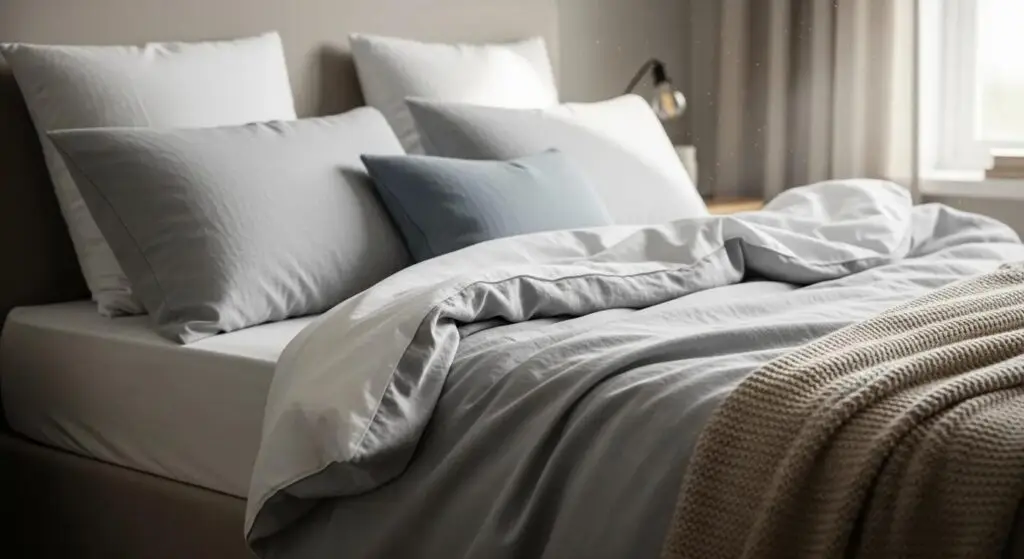 Soft breathable bed sheets creating a comfortable sleep environment