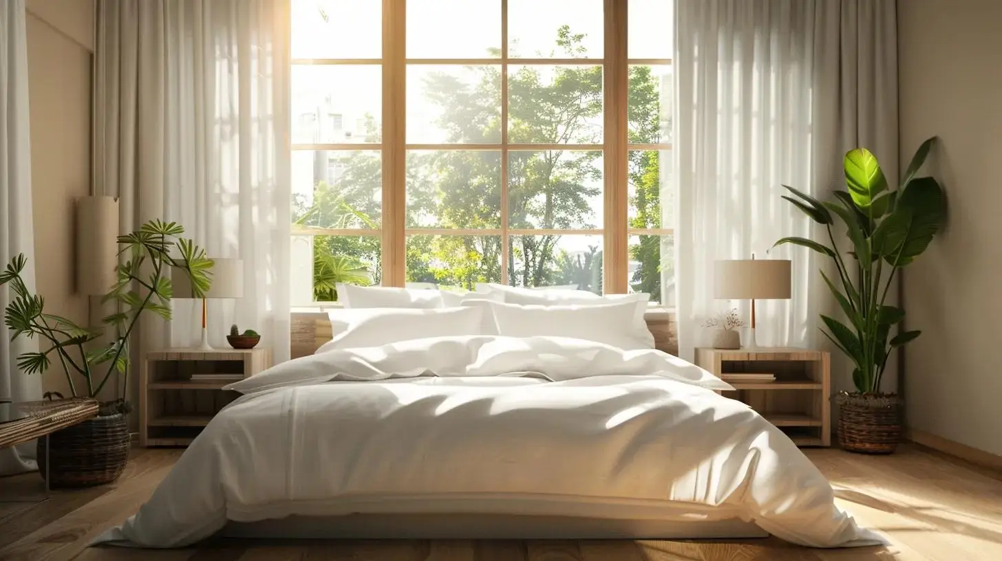 Comfortable bed with soft bed sheets designed for better sleep