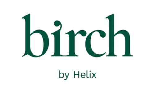 Birch logo by Helix, representing a brand associated with quality bedding products and mattresses, relevant to Boise Mattress offerings.